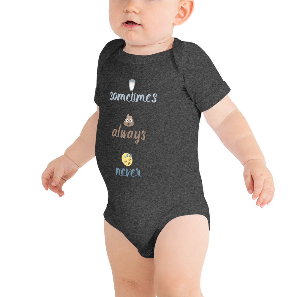 Sometimes, Always, Never - Baby short sleeve one piece