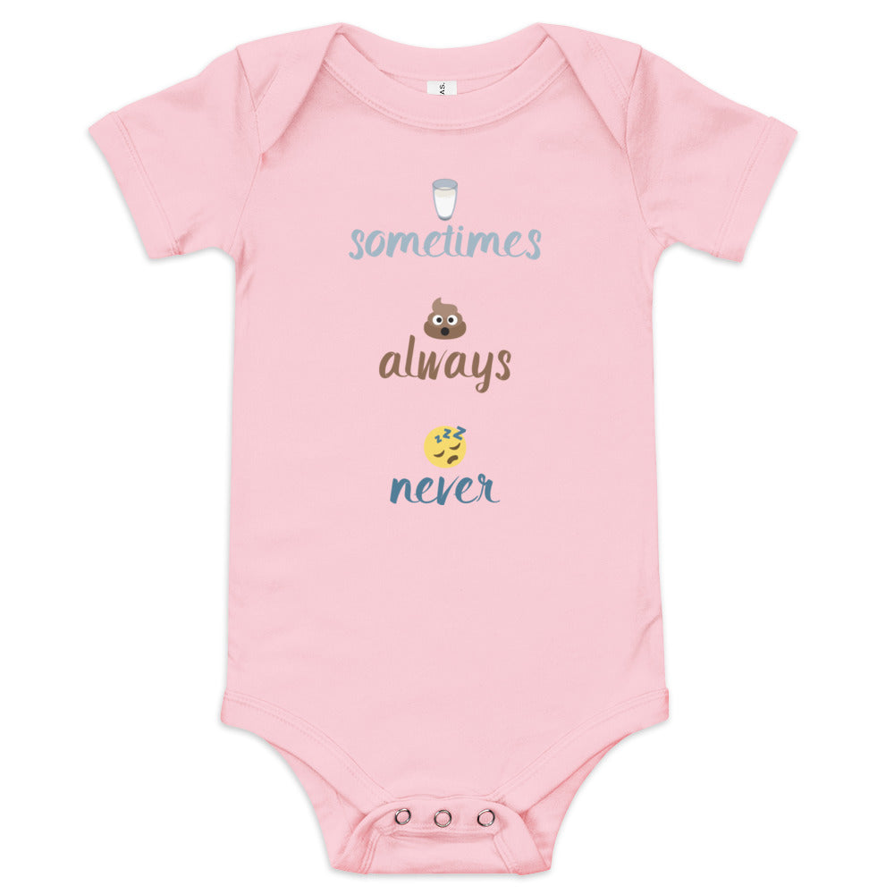 Sometimes, Always, Never - Baby short sleeve one piece