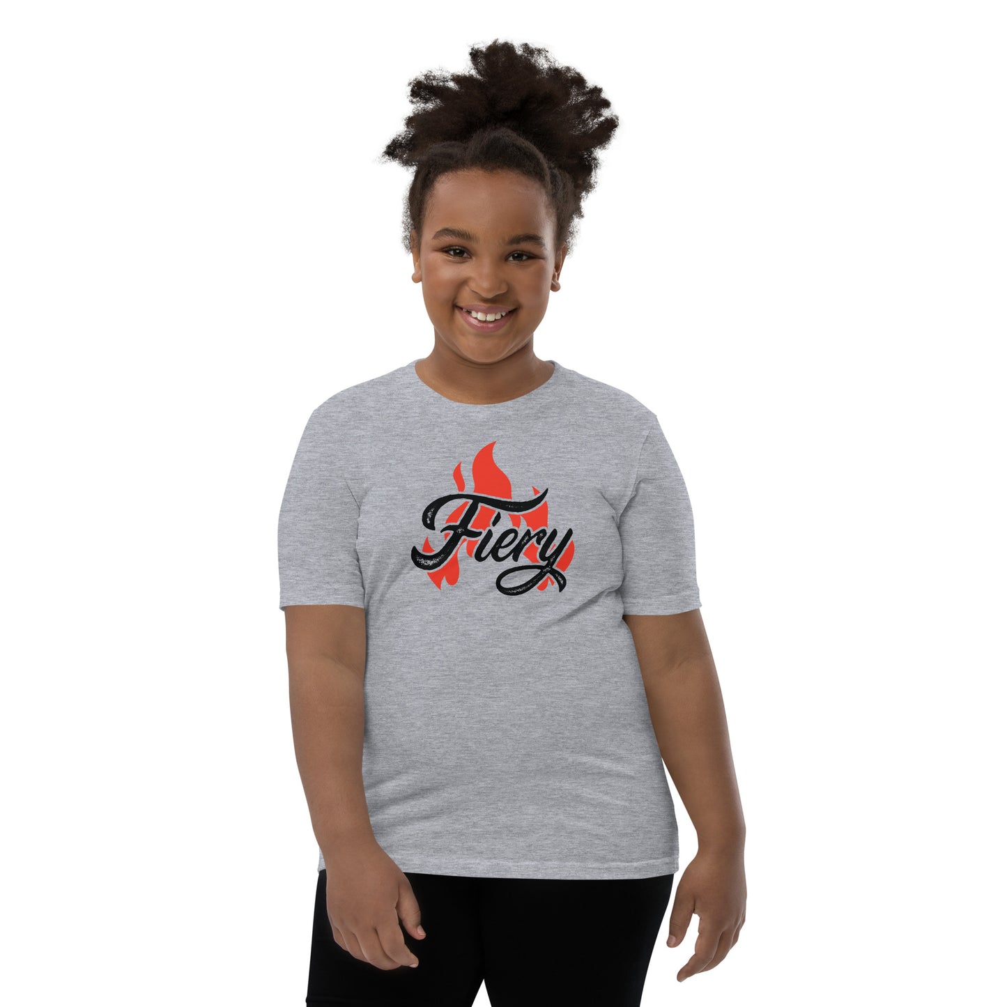 Fiery (Black Lettering) - Youth Short Sleeve T-Shirt