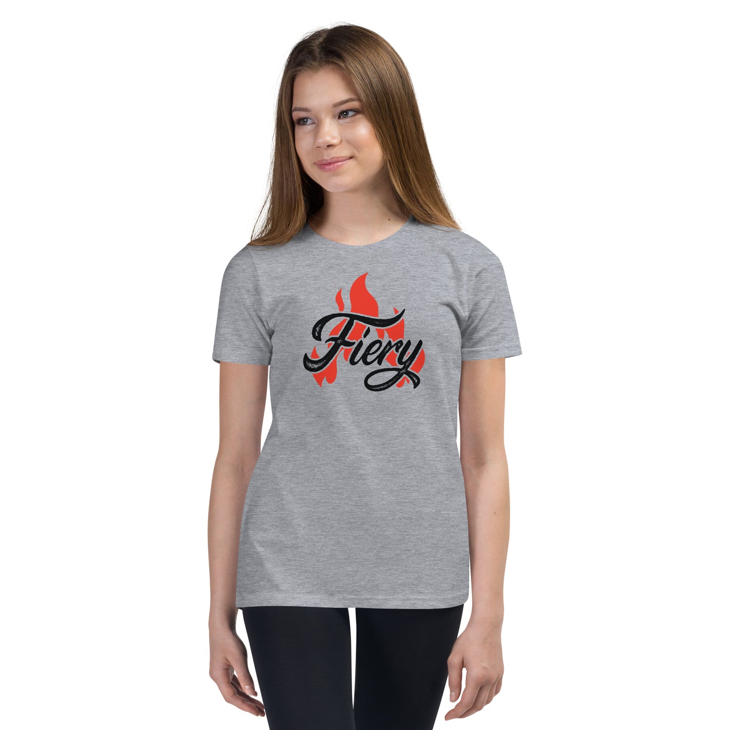 Fiery (Black Lettering) - Youth Short Sleeve T-Shirt
