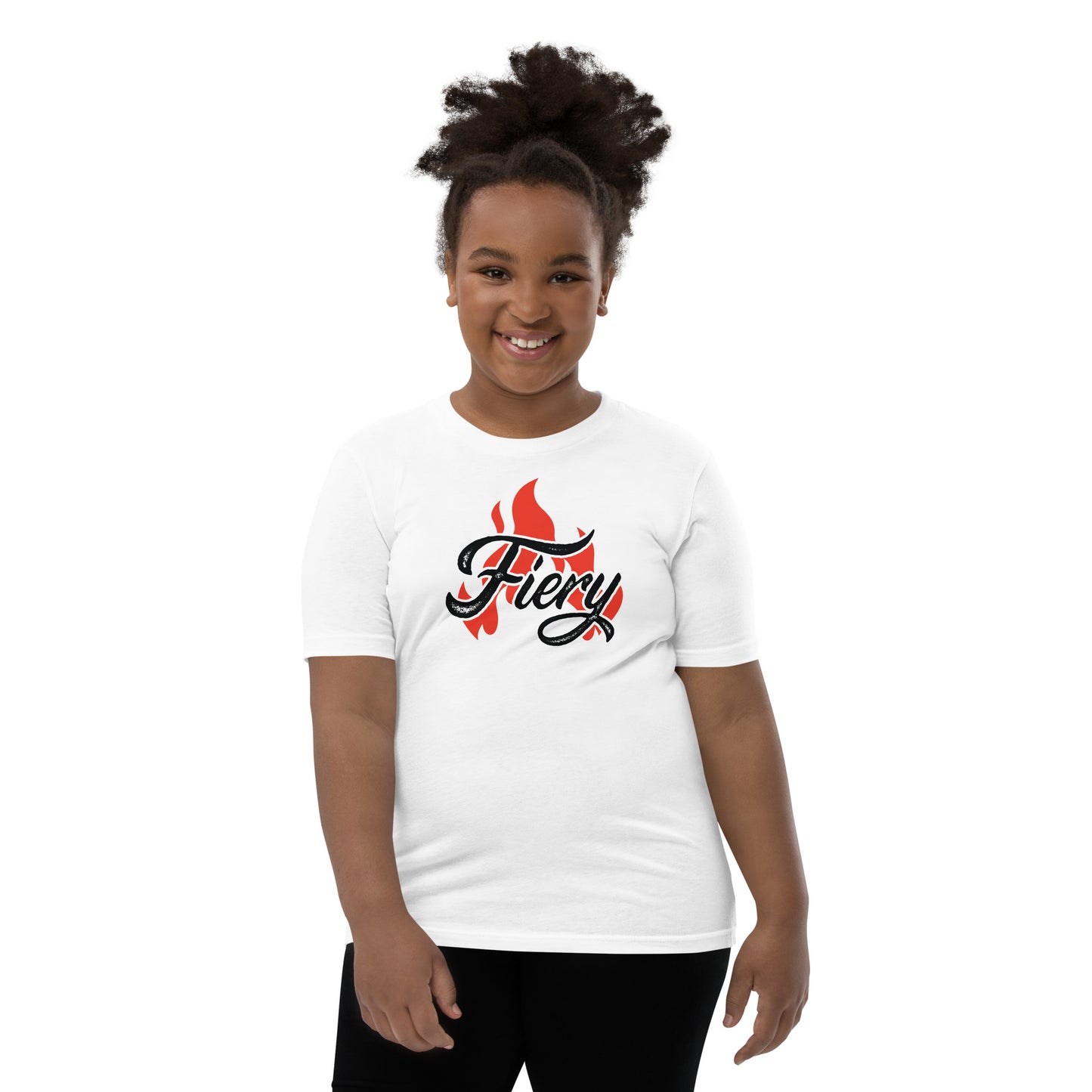Fiery (Black Lettering) - Youth Short Sleeve T-Shirt